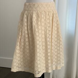 Tulle Cream Lace Skirt, Size XS